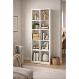 Alesta Life 10 Göz Raflı Beyaz Kitaplık Suntalam Malzeme ile 162 cm Yükseklik ve 55 cm Genişlik