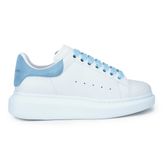 Alexander McQueen Oversized 553770-WIAIH-9412 Beyaz Açık Mavi Deri Kadın Günlük Ayakkabı