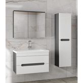 Alfa Banyo Alpi (80+35) 115 cm MDF Malzemeden Hazır Kurulu Lavabolu Banyo Dolabı Seti 115 cm Modern Tasarım