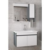 Alfa Banyo Estella 65 Cm Seramik Lavabolu Mdf Banyo Dolabı Takımı Hazır Kurulu