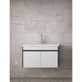 Alfa Banyo Estella 80 cm Mdf Banyo Alt Dolabı Antrasit Beyaz Hazır Kurulu