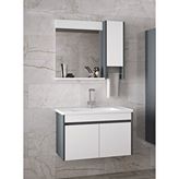 Alfa Banyo Estella-oa -65 Cm Mdf-seramik Lavabolu Banyo Dolabı Takımı Antrasit