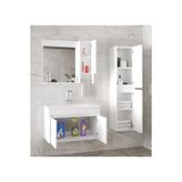 Alfa Banyo Estella-Oa Beyaz 65 + 35 Cm (100 Cm) Mdf-Lavabolu Banyo Dolabı Takımı-Hazır Kurulu