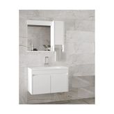 Alfa Banyo Estella Okyanus 80 Cm Seramik Lavabolu Banyo Dolabı Takımı Beyaz Hazır Kurulu