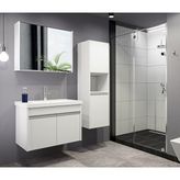 Alfa Banyo Luiza (80 35) 115 cm Mdf-Boy Dolaplı Seramik Lavabolu Banyo Dolabı Takımı**demonte Değil**