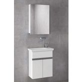 Alfa Banyo Miniço Ebeveyn 45 Cm X 28 Cm Ayna Dolaplı Lüx Banyo Dolabı- 1. Sınıf Mdf-Beyaz- Hazır Kurulu