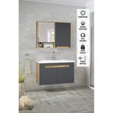 Alfa Banyo Santi 80 Cm Lavabolu Mdf Banyo Dolabı Seti Hazır Kurulu