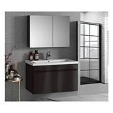 Alfa Banyo Siyah 80 Cm Banyo Dolabı Takımı-mdf Beyaz