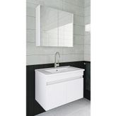 Alfa Banyo Viola1 65 cm Ayna Dolaplı Seramik Lavabolu Beyaz MDF Banyo Dolabı Seti Hazır Kurulu