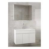 Alfa Banyo Viola3 80 Cm Ayna Dolaplı Seramik Lavabolu Mdf Banyo Dolabı Takımı Beyaz Hazır Kurulu