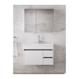 Alfa Banyo Viosen 80 Cm Seramik Lavabolu Mdf Banyo Dolabı Takımı Beyaz Hazır Kurulu