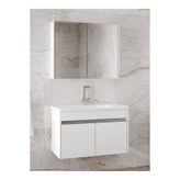 Alfa Banyo Visenta 80 Cm Ayna Dolaplı Seramik Lavabolu Mdf Banyo Dolabı Takımı Beyaz Hazır Kurulu