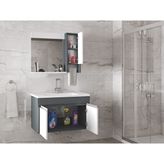 Alfa Banyo Visente-Oa 80 cm Beyaz Banyo Dolabı Takımı