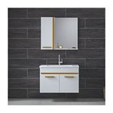 Alfa Banyo Yeni Gold Beyaz 80 cm Banyo Dolabı Takımı