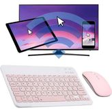 Alfa MEC PPLE iPad Pro 11 2020 Uyumlu Pembe Kablosuz Bluetooth Klavye-Mouse