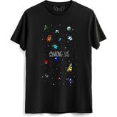 Alfa Tshirt Among Us Baskılı Çocuk Siyah Tshirt - 7 - 8 Yaş