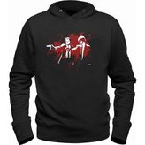 Alfa Tshirt Pulp Fiction Siyah Kapşonlu Erkek Sweatshirt