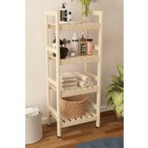 Algı Ahşap Banyo Dolabı 4 Katlı Havluluk 114x45x30 cm