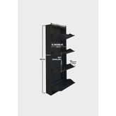 Alıç Kilitli Metal Ayakkabılık Dolabı 4 Kapaklı Duvara Monte Ergonomik Tasarım 136X50X15 cm 0.7 mm Dkp Sac ve Montaj Vidaları - Siyah