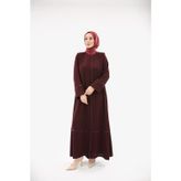 Alin Taşlı Ferace Bordo - 1005
