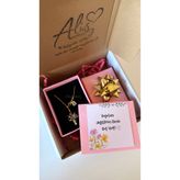 Alis Accessory Harfli çiçek buketi kolye