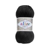 Alize 060 Siyah Diva El Örgü İpi