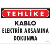 ALK Elektrik Kablosu Uyarı Levhası 25X35 KOD:1117