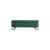 Alka Metal Sandıklı Bench/Puf - Yeşil