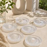 Alkar Store 6 Lı Cam Tabak Erezlik Tatlı Tabağı Pasta Tabağı Sunumluk Ikram Servis Tabağı 13 cm 6 Adet - Kestane Akaju - Option-1