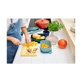 Alkar Ticaret - Multi Bowl Cirqula Rectangular - Kapaklı Saklama Kabı - Buzdolabı Için Hava Geçirmez Saklama Kutusu, Mikrodalga Fırın Kabı ve Saklama Kabı Olarak Uygundur - 2000 ml - Denim - 0 Siyah - Option-1