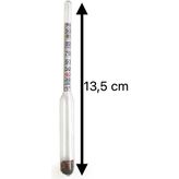 Alkolmetre 0-100 Kısa Form 13.5 cm - Şeffaf