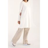 ALLDAY Ekru Büyük Beden Süprem Basic Sweat Tunik