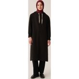 ALLDAY Siyah-Kapüşonlu Rahat Tunik