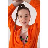 ALLDAY Turuncu-Fermuarlı Sweat Hırka