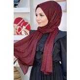 ALLURİNG THE BETTER ONE Simli Bordo Abiye Şal