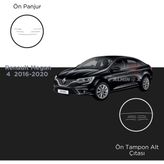 Alminox Oto Aksesuar Renault Megane 4 2016-2020 Ön Panjur-Ön Tampon Alt Çıtası - Paslanmaz Çelik