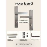 ALMITAL Lusso Inox Aynalı Kapı Kolu Lüks Wc Kapı Kolu