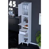 Alp 45 cm Çekmeceli Erzak Dolabı - Çok Amaçlı Banyo Kiler Mutfak Antre Depolama Dolabı 45x226x32 cm