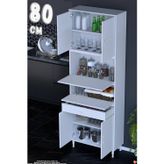 Alp 80 cm Çekmeceli Erzak Dolabı - Çok Amaçlı Banyo Kiler Mutfak Antre Depolama Dolabı 80x226x32 cm