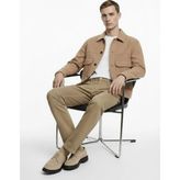 Alpha Studio Bej Erkek Regular Fit Mont AU-3490N Wool Bomber Jacket - 52
