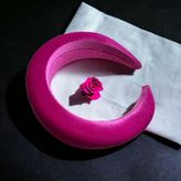 Als Accessories Kadife Dolgulu Düz Saç Taçı - Pembe