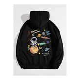 Altamira Kadın Siyah Galaxy Sırt Baskı Sweatshirt