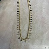 Altın Kaplama Yaprak Pullu Gold Zincir Kolye (45+5 Cm)