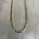 Altın Kaplama Yuvarlak Pullu Zincir Kolye (45+5 Cm)