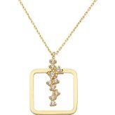 Altın Kare Kolye 1,86 Gram