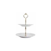 Altın Yaldız 2 Katlı Kurabiye Tabağı 21CM - Option-1 - 51R-Turuncu
