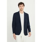 Altınyıldız Classics Erkek Lacivert Pamuklu Slim Fit Dar Kesim Armürlü Esnek Torba Cepli Blazer Ceket - 48-6N