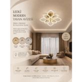 Alvina Aydınlatma Çiçek 4+4'lü Ledli Gold Avize