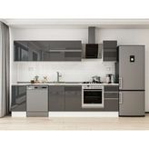 Alvinka 280X210 cm High Gloss Mutfak Dolabı M-E80S40S40-2 Antrasit - Suntalam