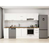 Alvinka 280X210 cm Klasik Mebran Mutfak Dolabı M-E80S40S40-1 Beyaz - Suntalam
